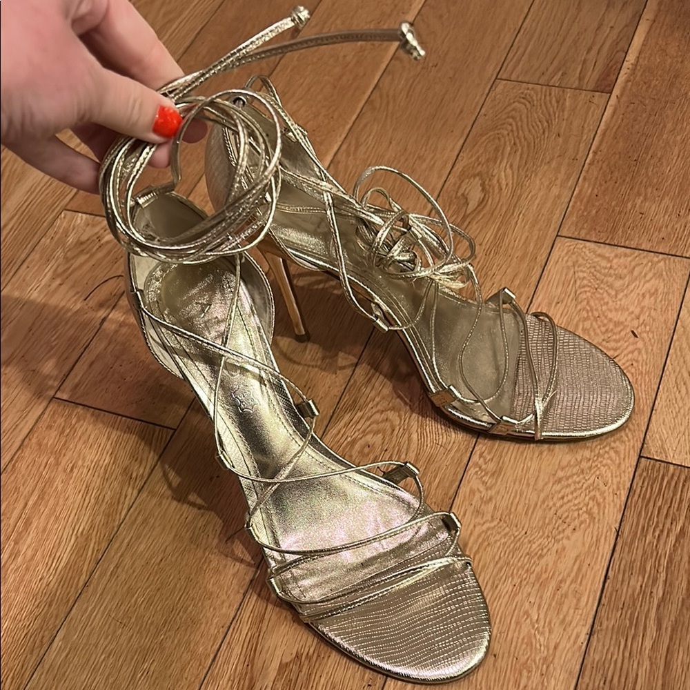 ALDO Elegant Gold Strappy Women's Heels